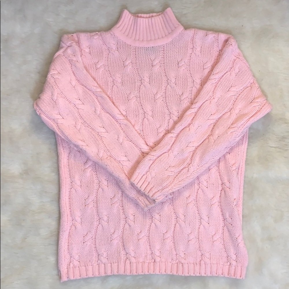 Light Pink Knitted Turtle Neck